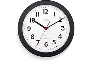 Acctim 74313 Parona, Black Radio Controlled Wall Clock
