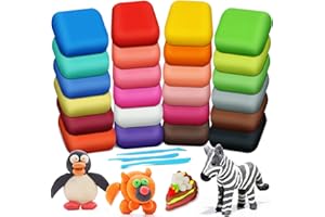 ESSENSON Arcilla Polimerica Secado al Aire - 24 Colores Plastilina Arcilla para Modelar de Secado al Aire para Niños, Regalo para Niños y Niñas de 3 a 12 Años