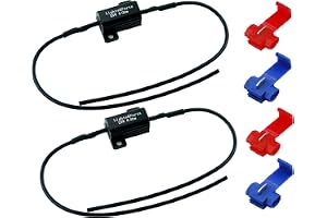 LED-motstånd lastmotstånd för LED – 2 x för 12 V 21 watt P21W PY21W W21W WY21W – 25 watt 8 ohm – Canbus Adapter – 21 W blinkers varselljus TFL dagsljus bakljus utan felmeddelande B547-1