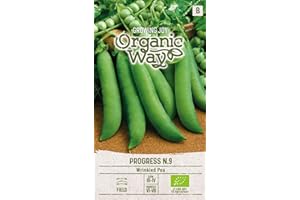 Organic Way | WRINKLE PEAS PROGRESS N.9 de semillas | Semillas de hortalizas | 1 paquete