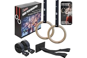 ALPIDEX Gymnastikringar Trä 28 mm Björk Dörrankare Remmar Träning | Gymringar, Fästremmar, 300 kg, Styrketräning, E-bok, Barn, Nybörjare, Inomhus, Utomhus, Längdmarkering