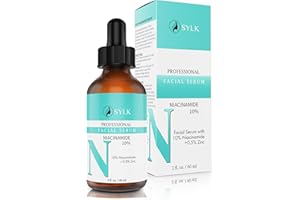 ‎SYLK Niacinamide Serum Gesicht für Microneedling Hochdosiert + Zink + Hyaluron | Dark Spot Correcting Glow Serum | Peptide Concentrated Booster | Brightening & Pigmentflecken Entfernen | 60 ml