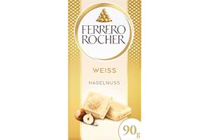 ‎FERRERO Ferrero Rocher Tafel – Weiße Schokolade mit Haselnuss – 1 x 90 g Schokoladentafel