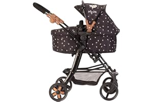 PLAY LIKE MUM Daisy Chain Connect 5 in 1 Dolls Pram – Adjustable Handles from 48-85cms. For children of 4,5,6,7 and 8 years. (Limited Edition Twilight)