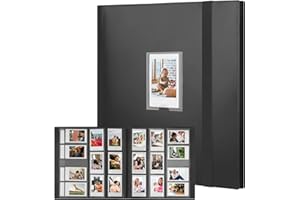 NISELITY 560 Pockets Photo Album for Fujifilm Instax Mini Camera, Polaroid Camera, for Fujifilm Instax Mini 11 12 9 40 Evo Liplay 8 7+ Instant Camera, Photo Album for Polaroid Kodak HP Zink 2x3" Photo (Black)