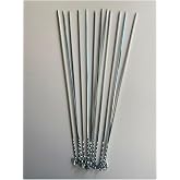 Mobilreyon 25 Adet Kare Ciğer Şişi 50 Cm, Et Mangal Şiş (Uzunluk 50 Cm, Kalınlık 3 Mm)