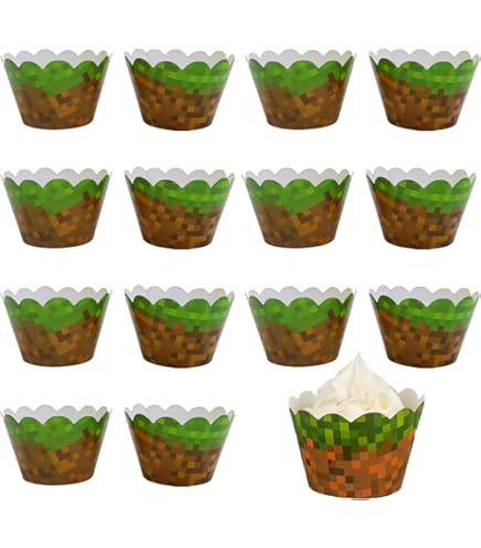 ParPix Pixel Verjaardagskaarsen met cijfers 12, pixelmotief kaars 12e verjaardag meisjes jongens, groen 12 verjaardagskaarsen, taartkaarsen getal 12, kaarsen verjaardag 12, videospel, pixelthema 12