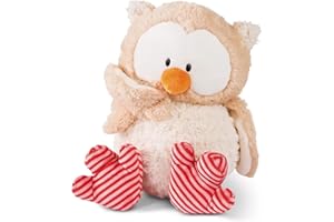 Nici 46097 Cuddly Toy Owl Owluna with turnable Head 50cm, Beige/Pink