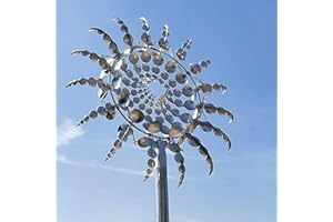 YAASIER Einzigartige Und Magische Windmühle Aus Metall,3D Metall-Windmühle,Windspiel Magische Windmühle,Windmühle Garten Metall 3D,Outdoor-Dekoration Für Patio Rasen & Garten Dekoration Ornament