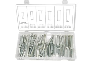 ALKAN Assortiment de goupilles de verrouillage/goupilles de verrouillage Assortiment de goupilles de sécurité 60 pièces 6 mm - 12 mm