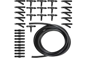 FEADBYT Universal Scheibenwaschanlage Schlauch, Wischwasserschlauch Reparaturset, Automotive Schlauch, Isolierschlauch, mit 30 Stücke Schlauchverbinder (3M)