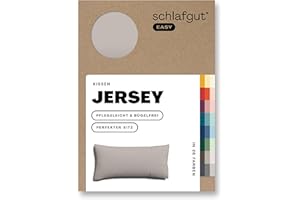 ‎SCHLAFGUT Schlafgut Easy Jersey Kissenbezug 40x80 cm Sand Mid mit 100% Baumwolle, superweicher & atmungsaktiver Kopfkissenbezug
