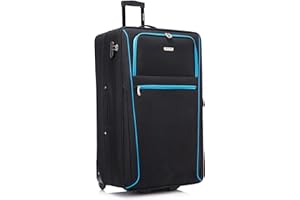 SKYLARK LUGGAGE Extra Large Suitcase 32" Super Lightweight Luggage Integrated Combination Lock 20% Expandable 2 Wheel Soft Shell Check in Hold Luggage for 30kg