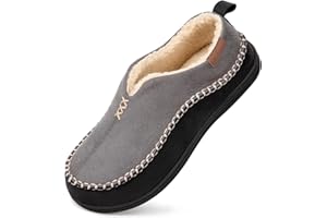 EverFoams Chaussons mocassins en daim et mousse à mémoire de forme pour Hommes