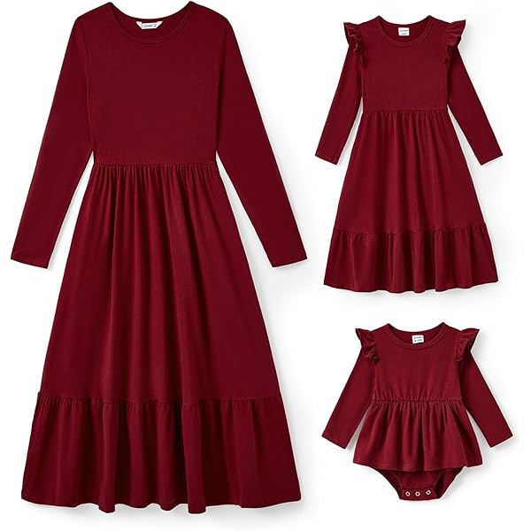 Yming Moeder en ik Familie Bijpassende Dagelijkse Jurk Ronde Hals Elegant Bloemenpatroon Jurk Casual Korte Jurk, zwarte bloemen, 4-5 Jahre