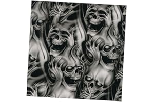 Sharplace Film d'impression à Transfert d'eau Motif Crâne Terrible pour Voiture Métal Plastique Verre Bois DIY, 1