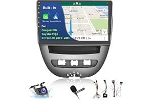 Inefala 2G+ Android bilstereo för Peugeot 107/Toyota Aygo/Citroen C1 2004-2014, 10" pekskärm Bluetooth bilstereo med trådl