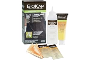 BIOS LINE BIOKAP Nutricolor Delicato, Tinta capelli senza ammoniaca che rende i capelli morbidi e lucenti, Colorazione capelli con colori naturali, 140 ml (5.05 Castano Nocciola)