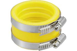 X AUTOHAUX 45mm ID Yellow Carburetor Adapter Intake Pipe Boot Interface - 1Pcs