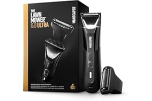 ‎MANSCAPED REFINING THE GENTLEMAN MANSCAPED® The Lawn Mower® 5.0 ULTRA Trymer do pachwin i ciała – dwugłowicowy trymer SkinSafe® i ostrza foliowe, wodoodporna golarka, akumulator USB-C z etui podróżnym