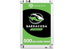 SEAGATE TECHNOLOGY Seagate Barracuda - Disco Duro Interno de 500 GB (7200 RPM, sata3) Color Plateado.