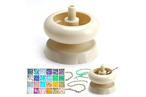 TEDBED Clay Bead Spinner Bead Bowl Big Eye Beading Kit Automatic Fast Beads Bowl with Thread for Clay Beads Waist Beads, Bracelets or Necklaces Making Jewelry Stringing Make