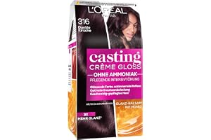 L'Oréal Paris Coloration utan ammoniak och utan silikoner, närande intensivnyanser med glans-reflekterande balsam, gjutning creme glans hårfärg, nr 316 mörk körsbär, 1 styck