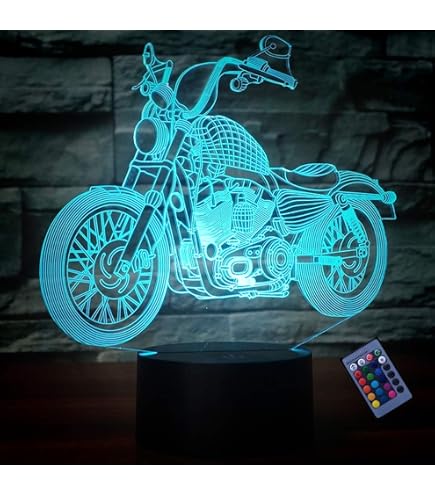 HPBN8 3D LED Lampe USB-betrieben – 7 Farben, Optische Illusion Fürs Kinderzimmer & Nachtlicht