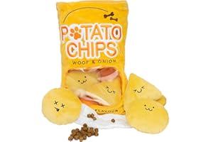 GENERIC PAWS MANIA Interactive Dog Puzzle Toy (Potato Chips) for small to medium sized dogs, hide and seek treats with hidden squeakers