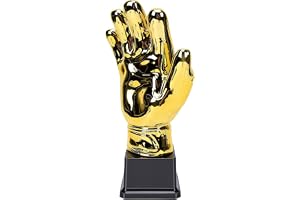 Naroote Golden Soccer Glove Trophy för Målvaktspriser, Utsökt Plastdesign Som Firar Fotbollsexcellens, 8 X 26 Cm Lämplig för Evenemang i Alla åldrar