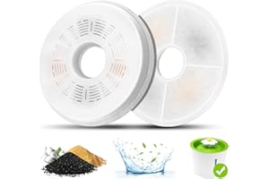 MUKKELA Filtri Fontanella per Gatti, 2 Pezzi di Filtri da fontana ad acqua gatto per Fontana erogatrice d'acqua per animali domestici da 3L, Filtri di ricambio Triple Action Set Filtri per Fontanelle