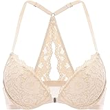 DOBREVA Women's Front Push-Up Padded Underwired Bra
