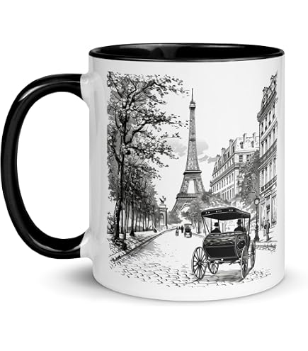 Mug Kiub Le Petit Prince – Porcelaine, Design Tour Eiffel Et Terre, Hauteur 8,5 Cm