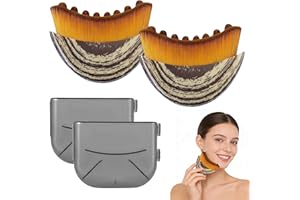 KEFYVBDJ 2 Pièces Brosse de Contour pour le Visage, Lymphatique pour Le visage, Brosse à Sec pour le Visa-ge, pour le vis-age, s'applique au vis-age, à la sculpture du menton et de la mâchoire