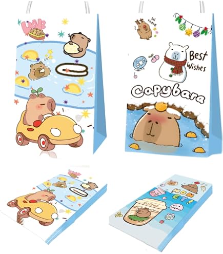 12 Cartes D'Invitation Anniversaire Capybara - Personnalisables DIN-A6 - Cadeau Fête Enfants Adulte