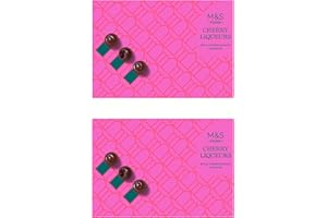 CC1ST CUSTOMERS COME 1ST M&S Cherry Liqueurs - Whole Cherries Soaked in Liqueur & Covered in Rich Dark Chocolate 250g x 2 (2 Pack)