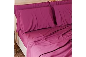 PETTI ARTIGIANI ITALIANI - Juego de Sábana, Juego de Sábanas 100% Algodón, 3 Piezas 1pz Sábana Bajera Ajustable 2pz Funda de Almohada 1pz Sábana Encimera, 100% Made in Italy, Fucsia