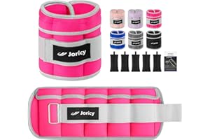 JORICY Pesi per Caviglie Regolabili Polsiere Pesi Peso Caviglia Pesi Regolabili da 1 2 3 4 5 kg 1 Paio Cavigliere Pesi per Fitness Esercizio Passeggiate - Ogni Peso è Regolabile da 0, 5kg a 2,5 kg
