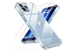 Tentoki 3 in 1 für panzerglas und hülle iPhone 13 Pro,[Nie Vergilbung] schutzfolie iPhone 13Pro TPU handyhülle Schlanke Stoßfeste Anti Kratzt Transparent