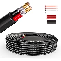 Câble 16 AWG 2x1,5 Mm² - 20 Mètres, Cuivre étamé, Gaine PVC - Pour Alimentation 5V/12V/24V/300V, Projets LED, Auto, Audio