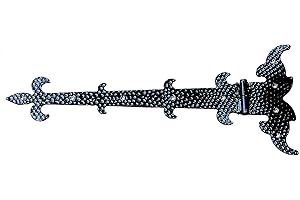 UHRIG Charnière en fer forgé, charnière, ferrure pour volets, meubles, cuisine, coffre, jardin, etc. - Fer antique (bande 52,5 cm de long DIN droite)