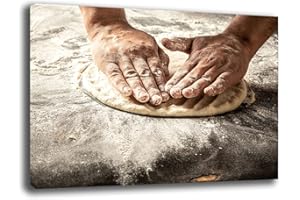 PRINTERLAND Quadri Moderni PIZZA Pizzeria Ristorante PUB Quadro moderno su tela da Parete XXL grande Stampa su tela canvas Sala Pranzo Decorazione Murale muro Arredo Cucina (30x40 cm, 4)