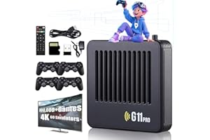 HITIANYA Verbesserte Version Retrowave G11 Pro, G11 Pro Konsole 100000 Spiele 4k, G11 Pro Konsole, Retro Game Console, Retro Wave G11 Pro mit 4 Controller, Plug & Play-Videospiele (128GB+2 Controllers)