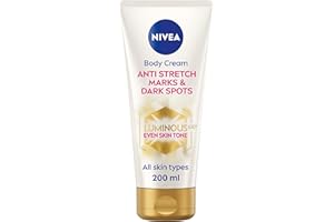 NIVEA Luminous 630 Anti Stretch Marks & Dark Spots Body Cream (200ml), 48-Hour Moisturising Cream Reduces Stretch Marks, Sun Blemishes and Pigment Spots, With Thiamidol