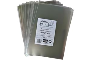 storage.boutique Art Print Protection Sleeves, Archive Standard, Acid Free, A5 Size, 213 x 151 mm, 50