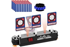 TOPWAYS® Elettrico Tiro Bersaglio, Digitale Punteggio Reset Automatico Obiettivo per Nerf Pfeile Pistole Giocattolo N-Strike Elite/Mega/Rival Serie