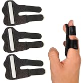 Emagsa Adjustable Finger Splints with Built-in Aluminum (3 pieces) - Protection against Arthritis, Tendonitis and Carpal Tunn