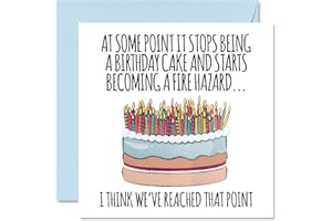 STUFF4 Śmieszne kartki urodzinowe dla mężczyzn kobiet - zagrożenie pożarem - niegrzeczna kartka urodzinowa dla mamy taty siostry brata córki syna dziadka babci 145 mm x 145 mm kartki okolicznościowe, humor dowcip kartki na 30. urodziny