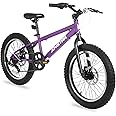 JOYSTAR 20 Inch Moutain Bike for Kids Ages 7-12 Year Old Boys Girls Shimano 7-Speed and Dual V-Brake 20 Inch Fat Tire Boy Bike Kids' Bicycle,multiple colors