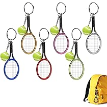 Portachiavi Tennis Con Pallina E Racchetta - 3 Pezzi Colorati - Foto 9